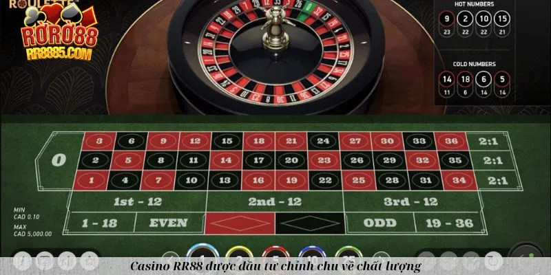 Casino RR88 được đầu tư chỉnh chu về chất lượng