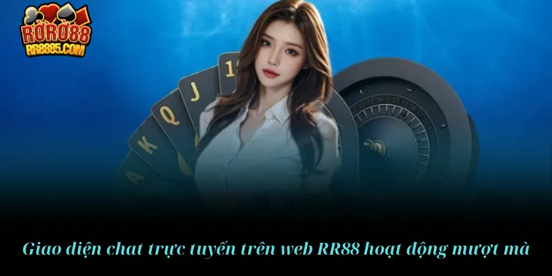 Giao diện chat trực tuyến trên web RR88 hoạt động mượt mà